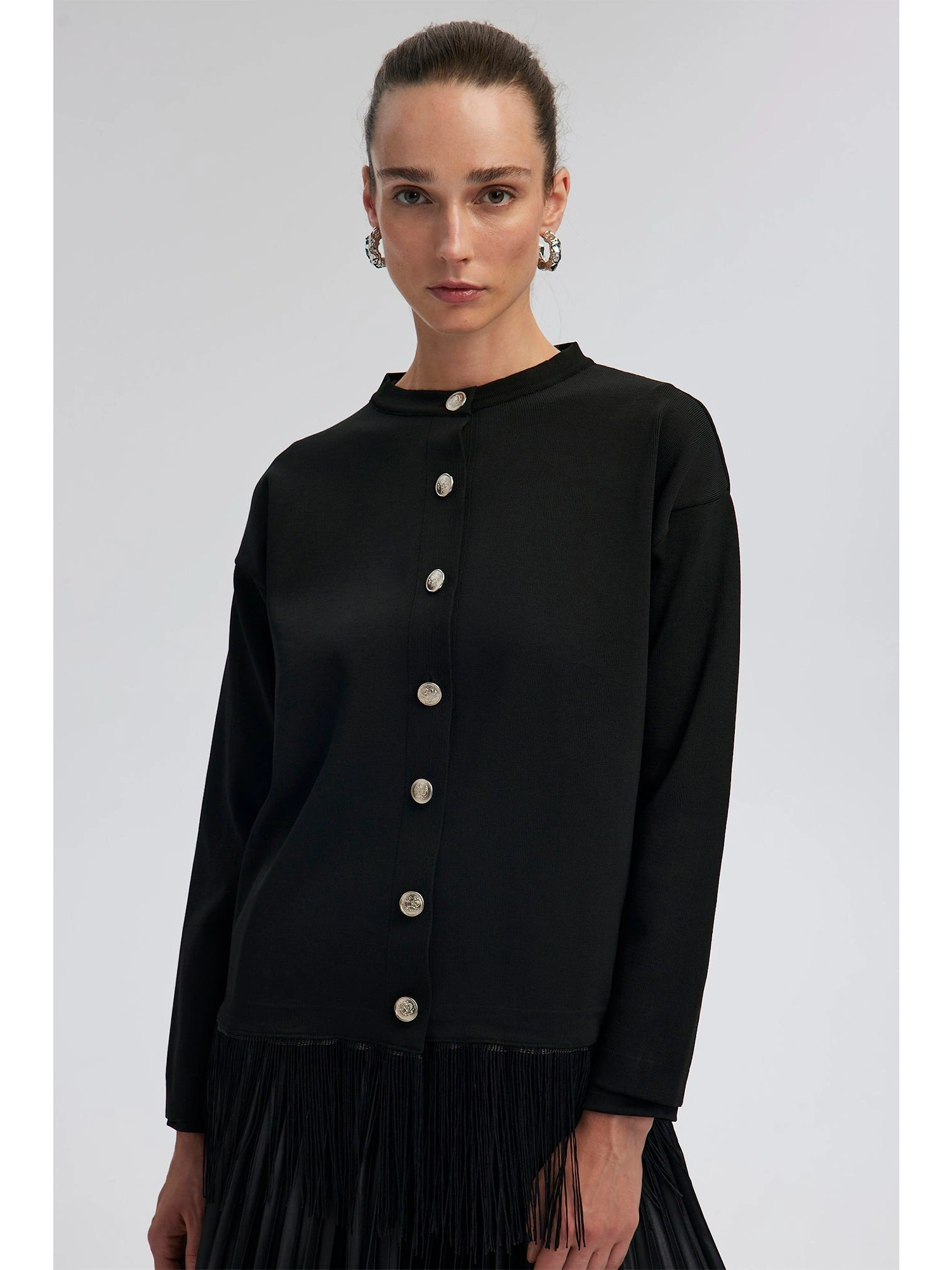 Touche Püskül Detaylı Triko Ceket 24F1XD008