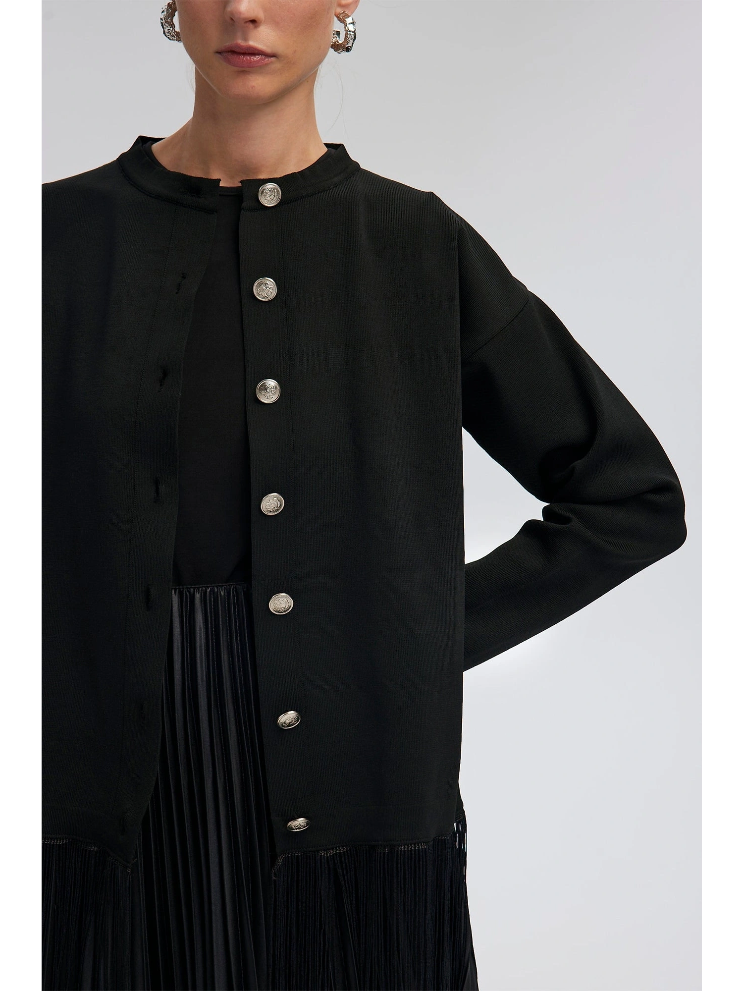 Touche Püskül Detaylı Triko Ceket 24F1XD008