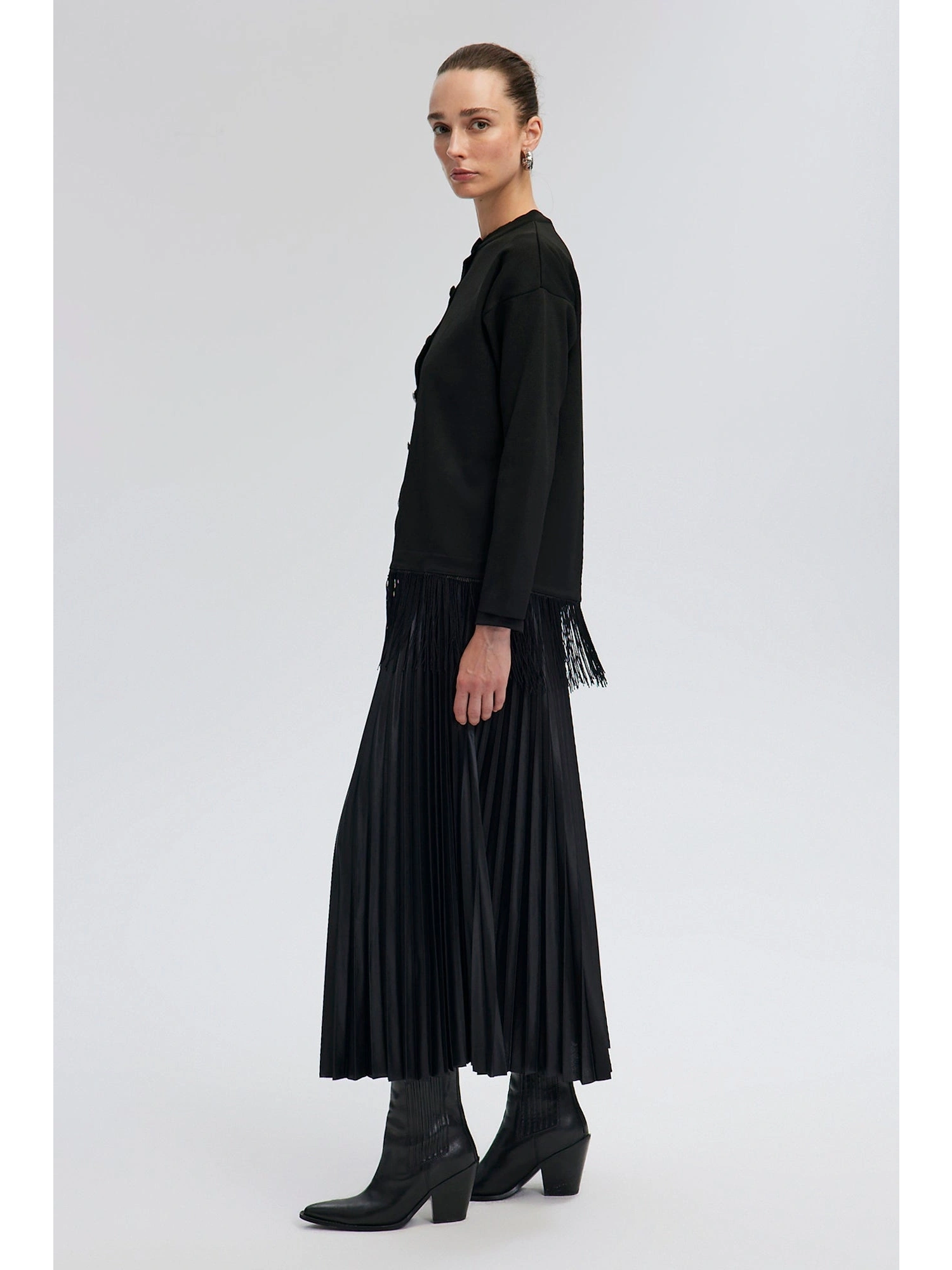 Touche Püskül Detaylı Triko Ceket 24F1XD008