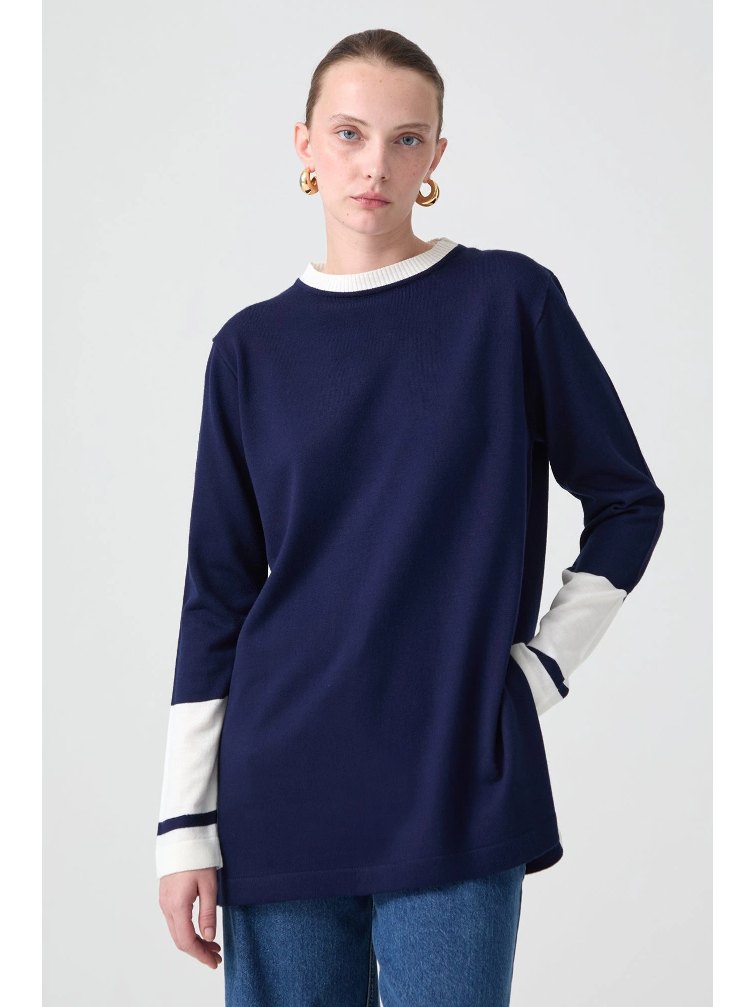 Touche Yırtmaç Detaylı Triko Tunik 24F1XD005