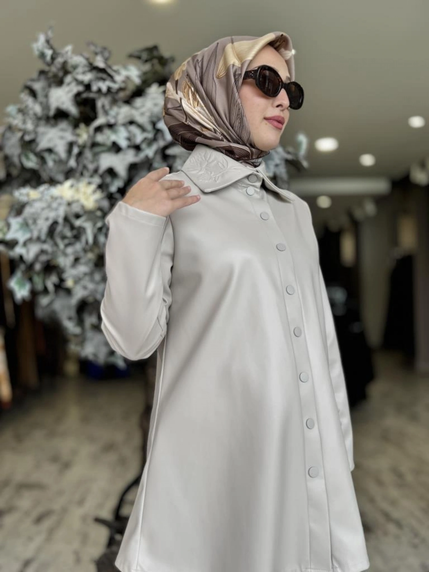 Vuu Yaka Detaylı Deri Gömlek 24FW2V128