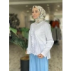 ALMARWAH ÖNÜ FIRFIRLI POPLİN BLUZ (BLK102108 )