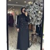 Almarwah Önü İnci ve Taş Detaylı Abiye Elbise 90470