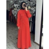 Almarwah Önü İnci ve Taş Detaylı Abiye Elbise 90470