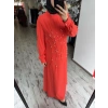 Almarwah Önü İnci ve Taş Detaylı Abiye Elbise 90470