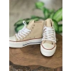 Benetton Yüksek Tabanlı Bej Converse Ayakkabı 30939