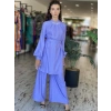 SENNA Jardin Lila Tunik Pantolon Tesettür Abiye Takım 9008S23