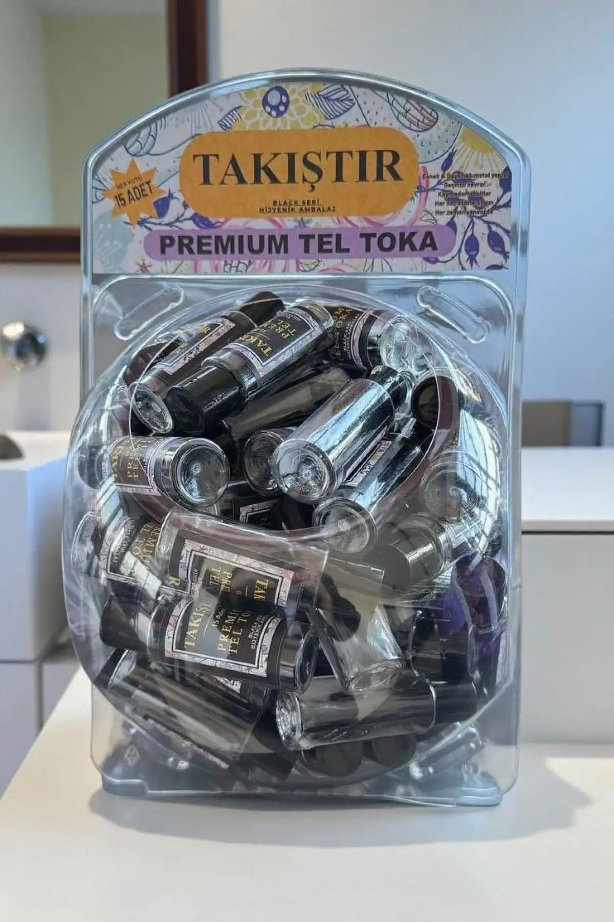 100lü Siyah Renk Kutulu Tel Toka Set