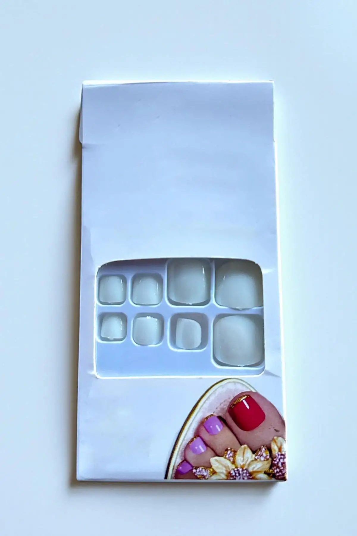 12li Beyaz Renk Ayak Takma Tırnak