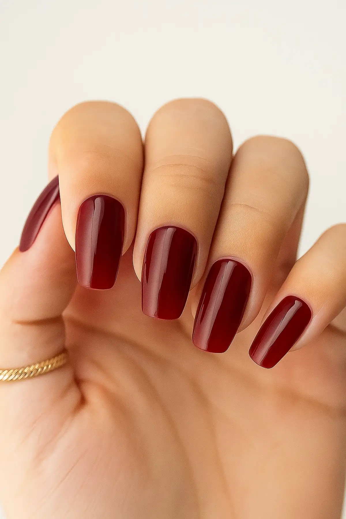 12li Bordo Renk Kedi Gözü Yansımal Takma Tırnak Set (Yapıştırıcılı)