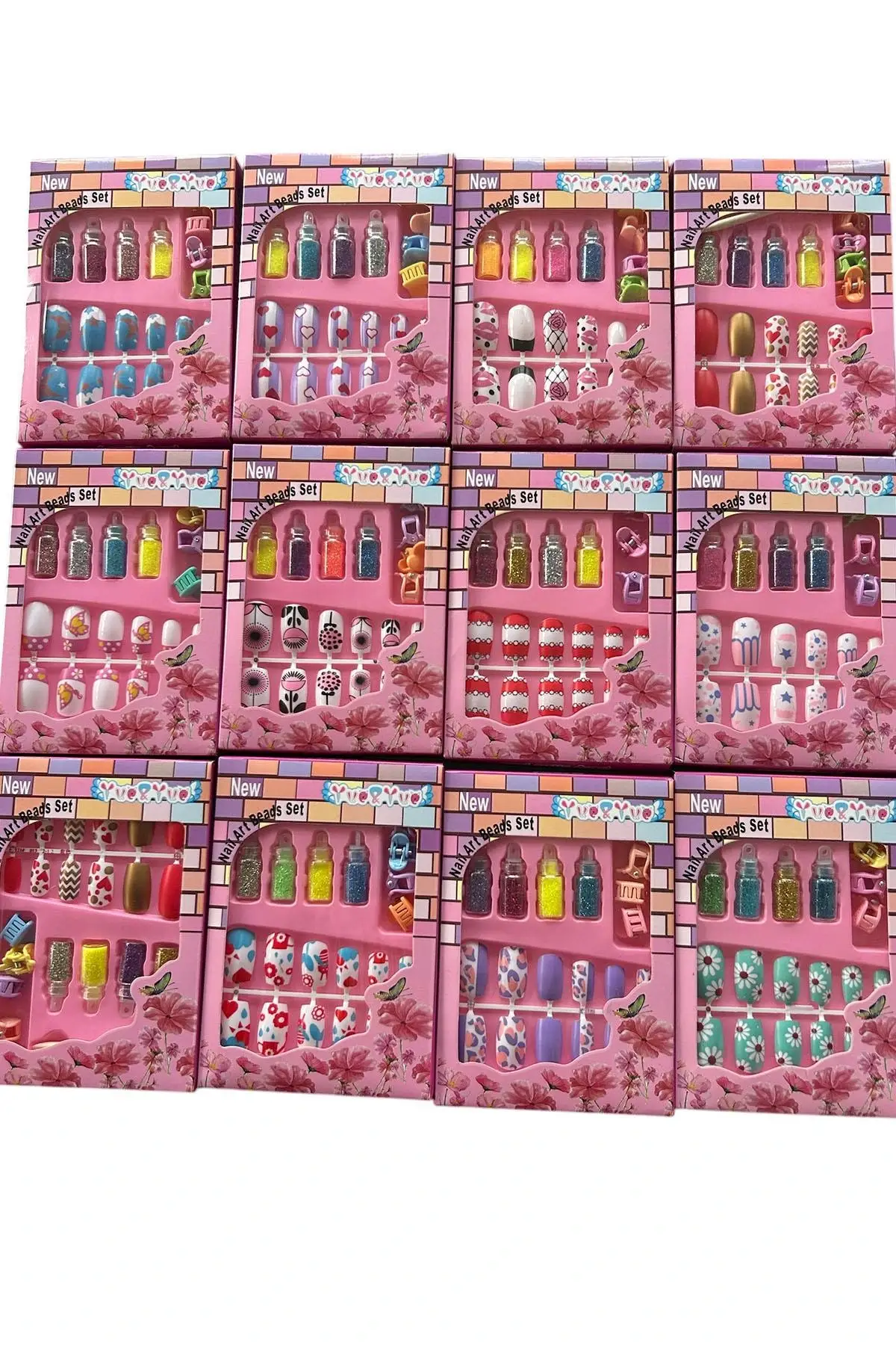 12li Karışık Figürlü Çocuk Tırnak Set