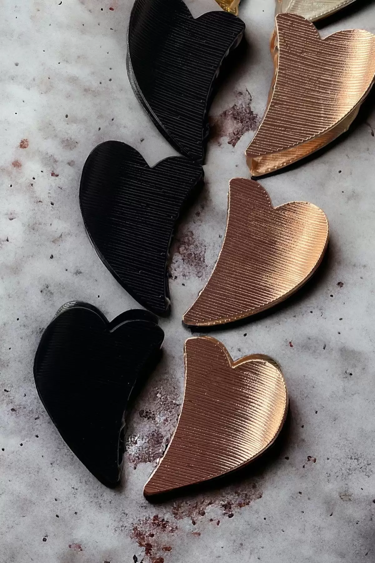 12li Karışık Renk Kalp Figürlü Metal Mandal Toka Set