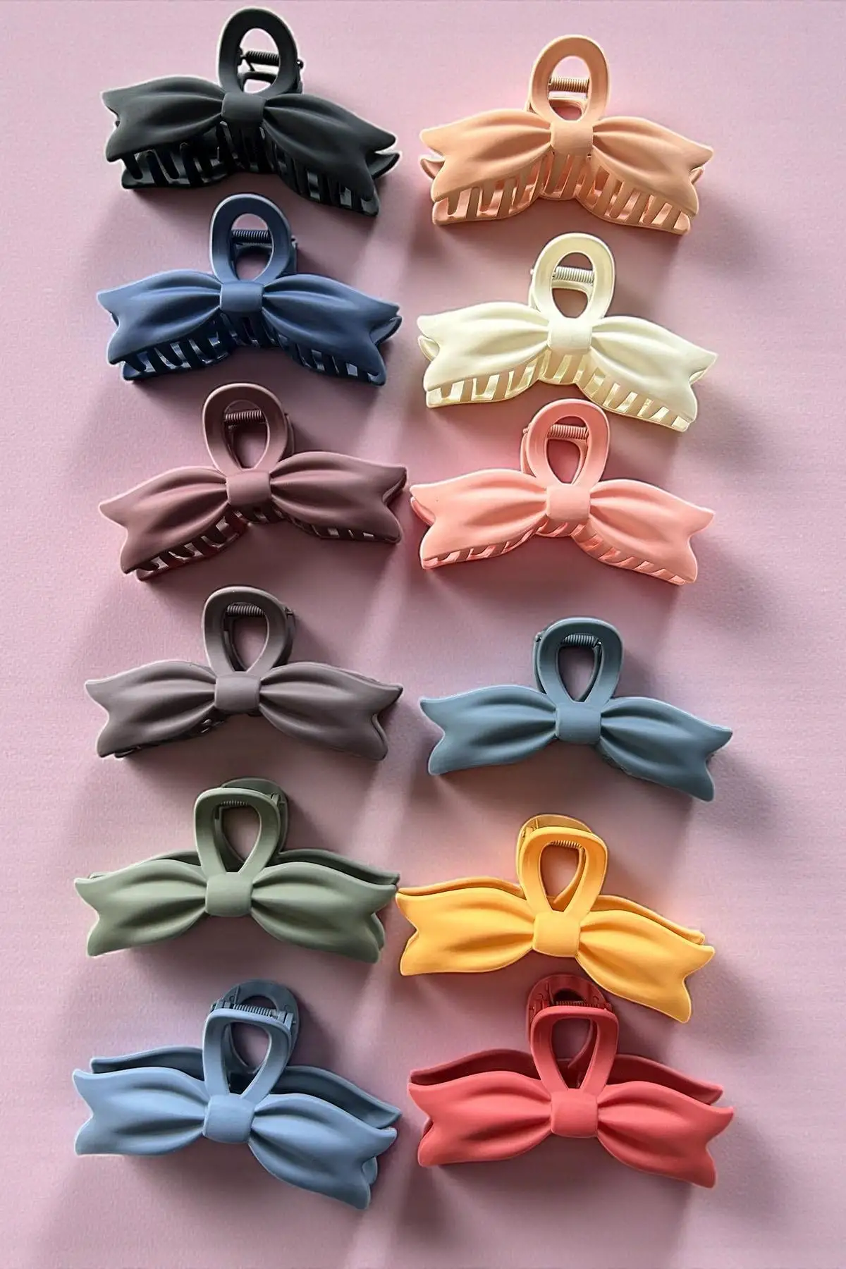 12li Karışık Renk Kurdele Figürlü Mandal Toka Set