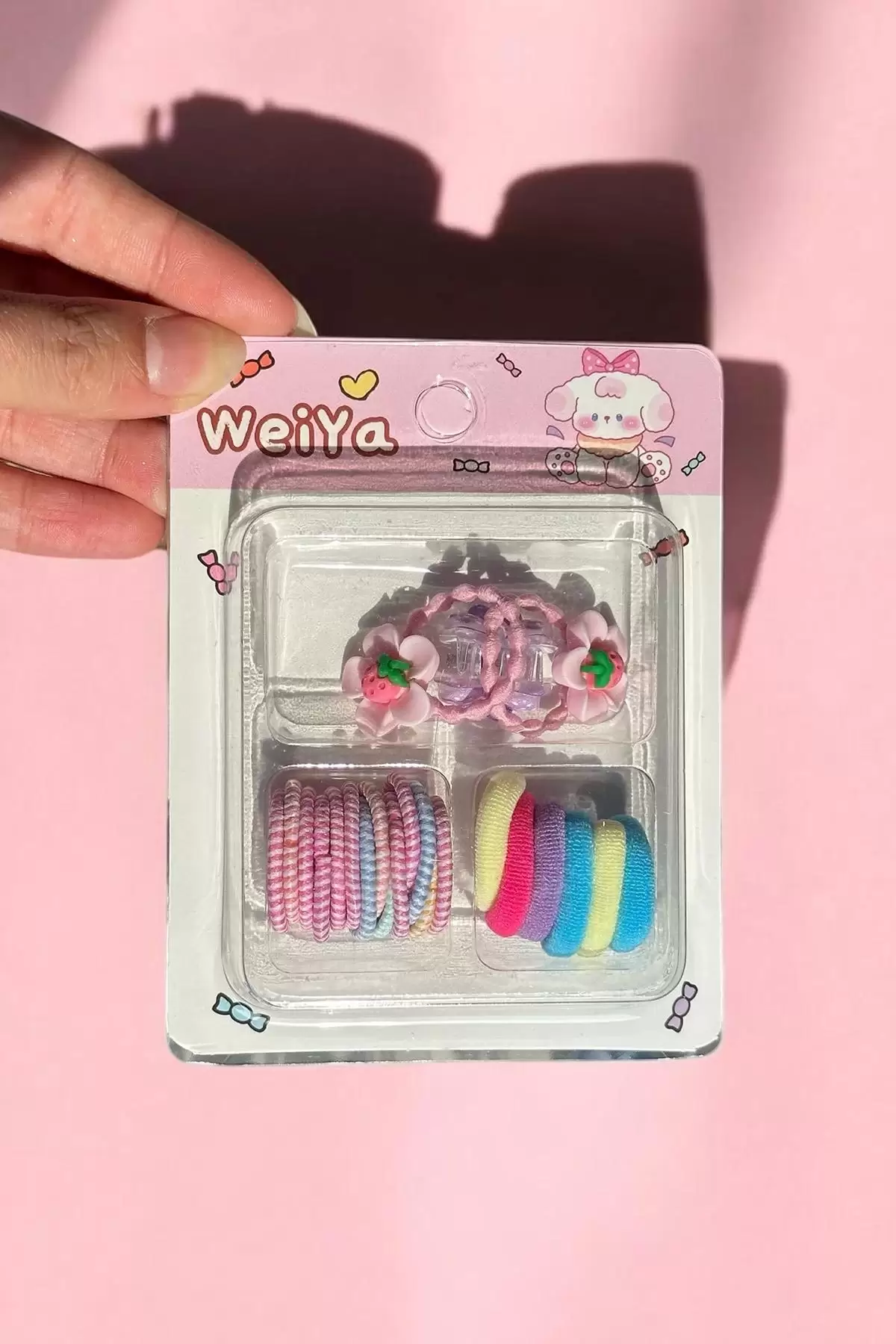 12li Karışık Renk Lastik Toka Set