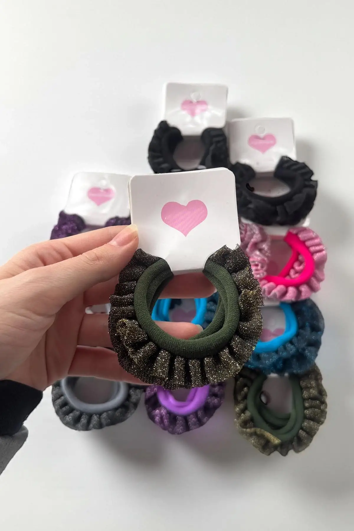 12li Karışık Renk Lastik Toka Set