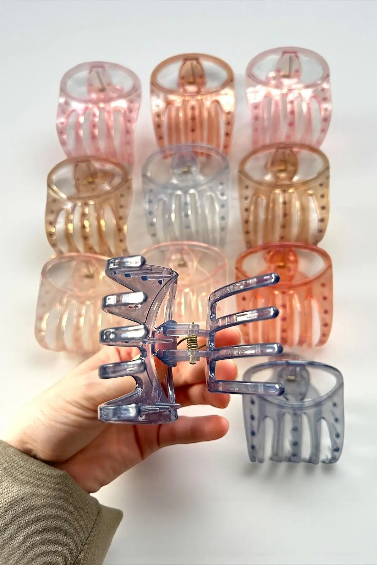 12li Karışık Renk Mandal Toka Set