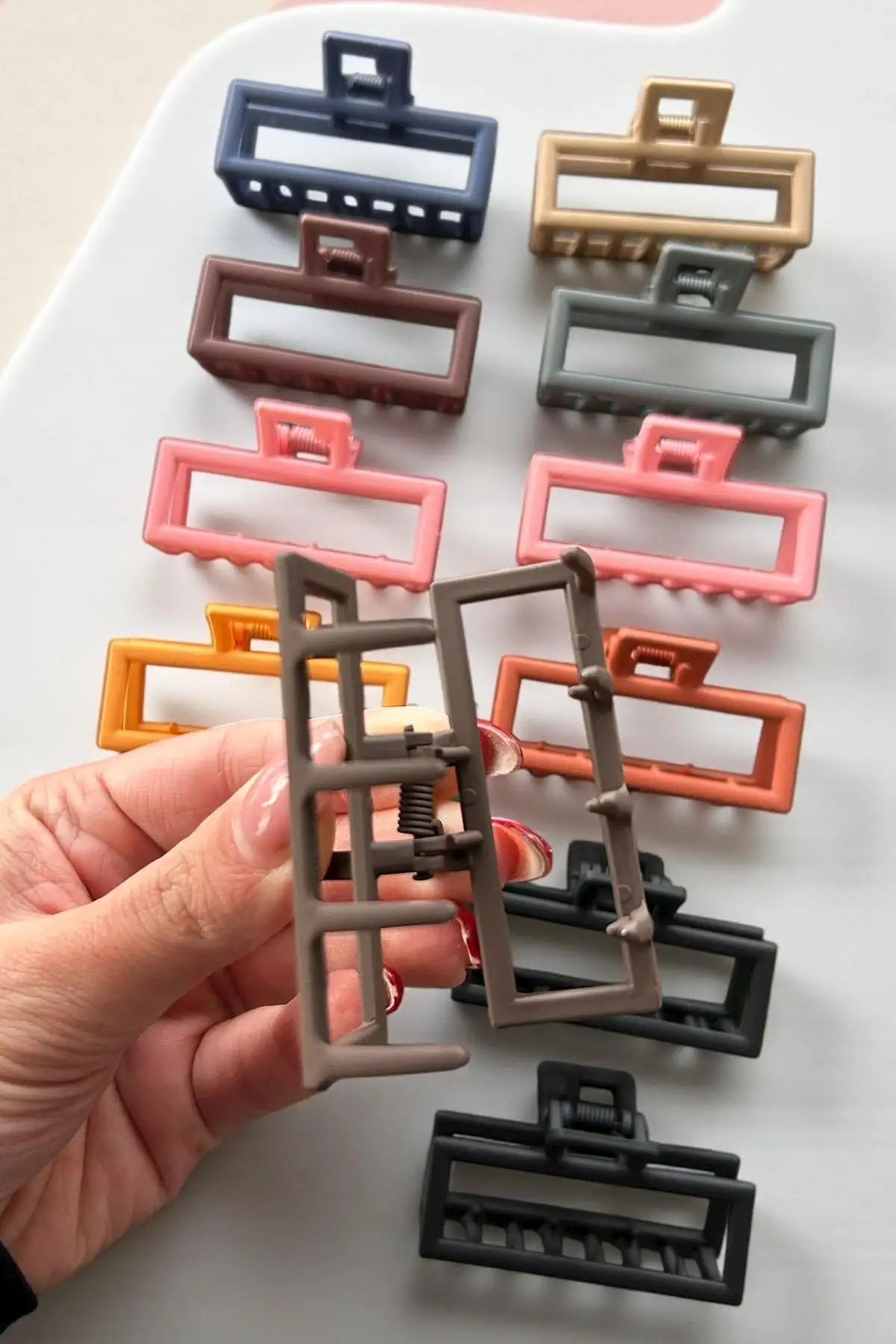 12li Karışık Renk Mandal Toka Set