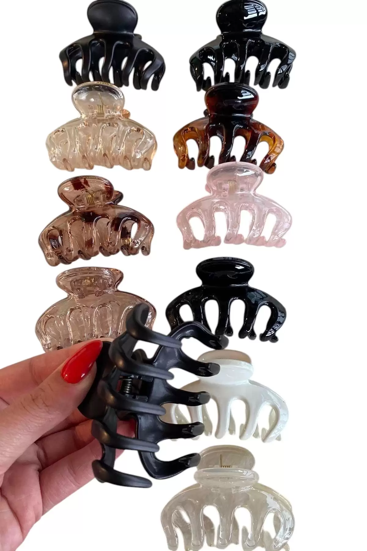 12li Karışık Renk Mandal Toka Set