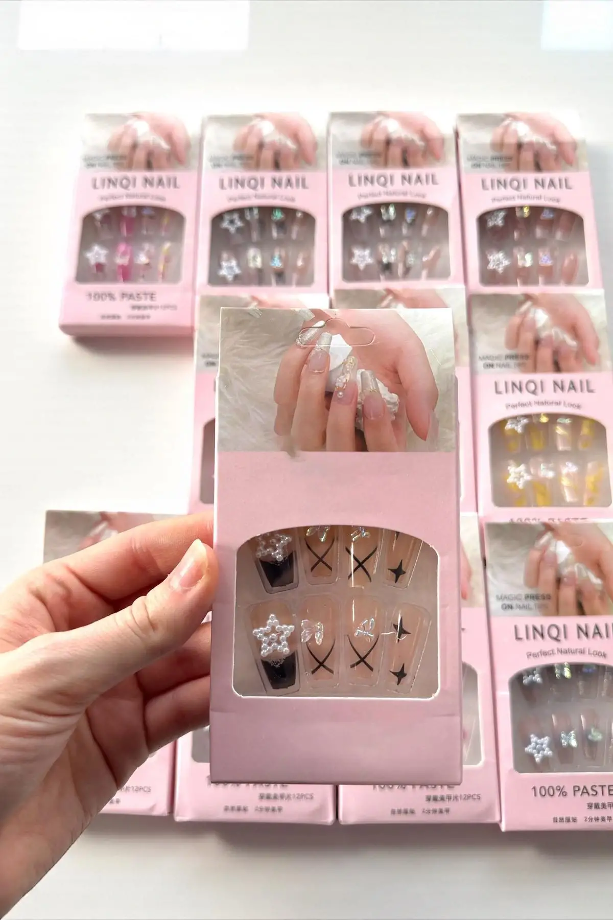 12li Karışık Renk Takma Tırnak Set