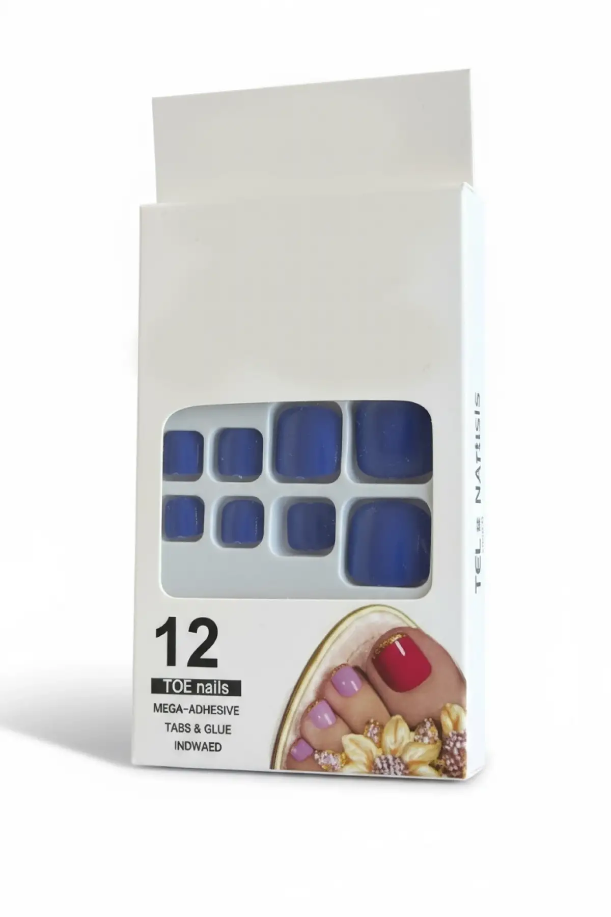 12li Lacivert Renk Takma Tırnak Set (Yapıştırıcılı)