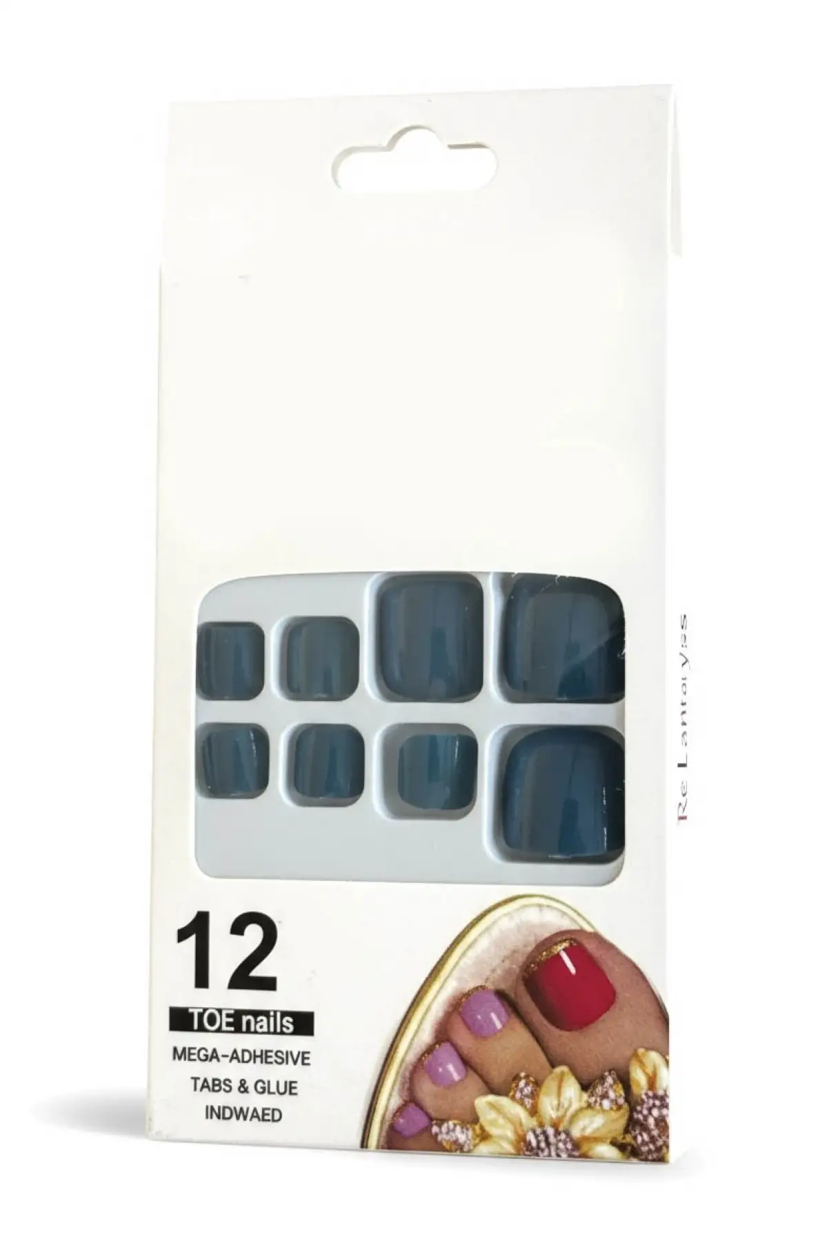 12li Mavi Renk Takma Tırnak Set (Yapıştırıcılı)