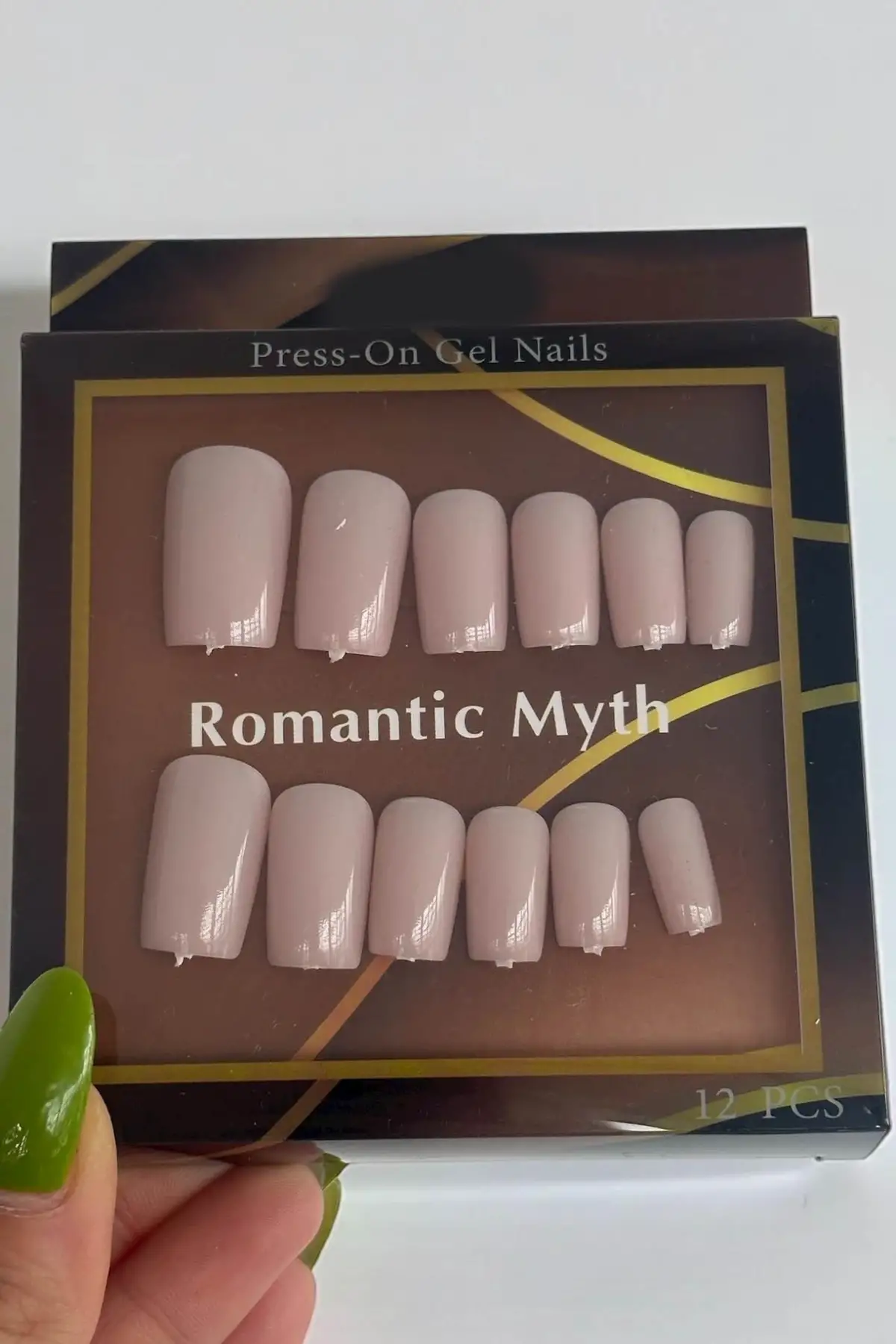 12li Pembe Renk Kedi Gözü Yansımal Takma Tırnak Set (Yapıştırıcılı)