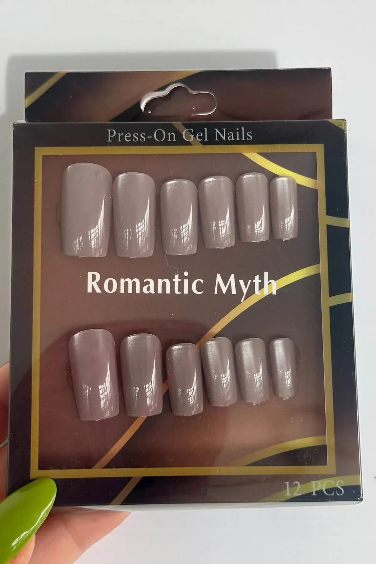 12li Vizon Renk Kedi Gözü Yansımal Takma Tırnak Set (Yapıştırıcılı)