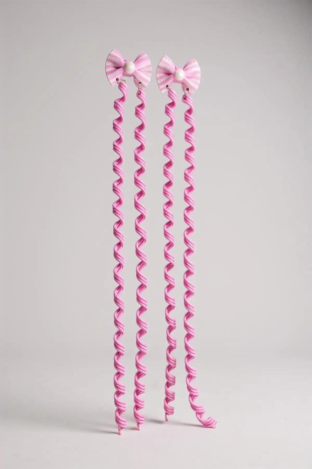 2li Açık Pembe Renk Kurdele Figürlü Çocuk Yan Toka