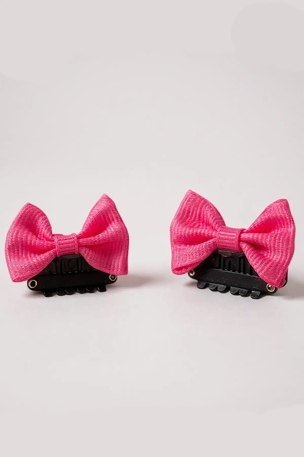 2li Fuşya Renk Kurdele Figürlü Saçsız Bebek Tokası