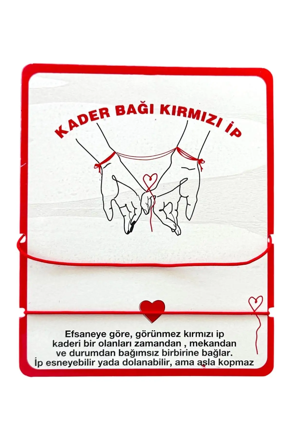 2li Kaderin Kırmızı İpliği Kader Bağı Kırmızı İp Bileklik