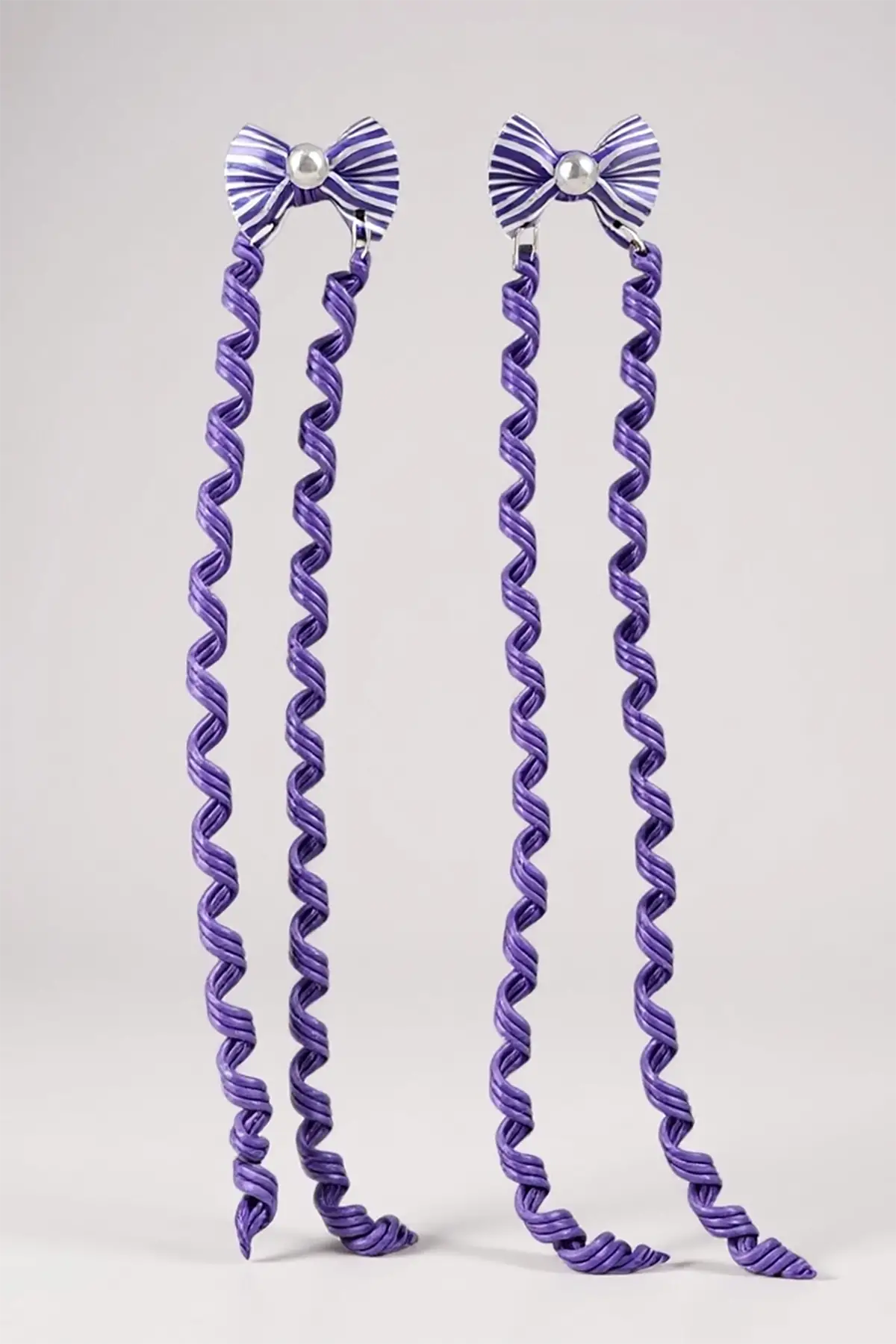 2li Mor Renk Kurdele Figürlü Çocuk Yan Toka