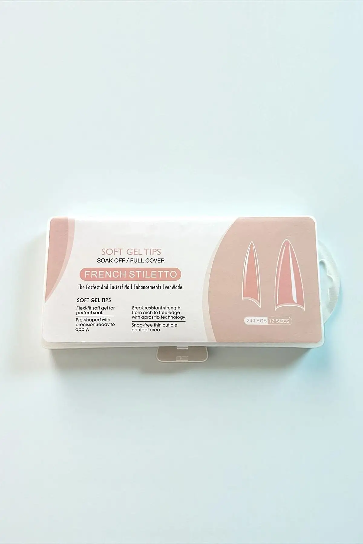 240lı Şeffaf Renk Tips  Profesyonel Protez Tırnak Set