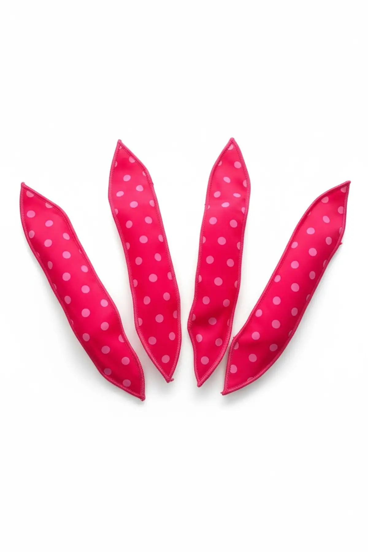 4lü Pembe Renk Isısız Saç Şekillendirici Saç Sosisi