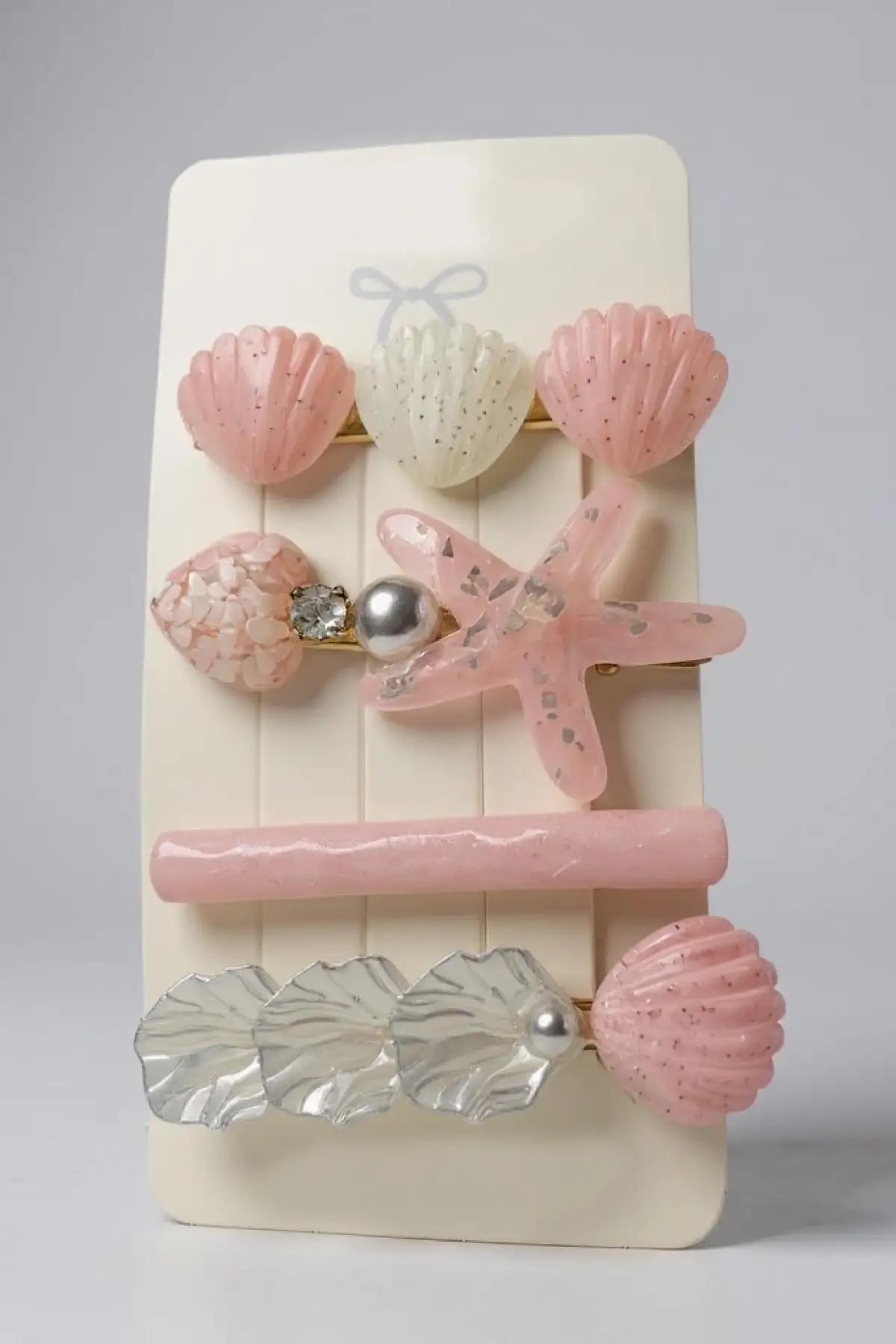 4lü Pembe Renk Karışık Figürlü Toka Set