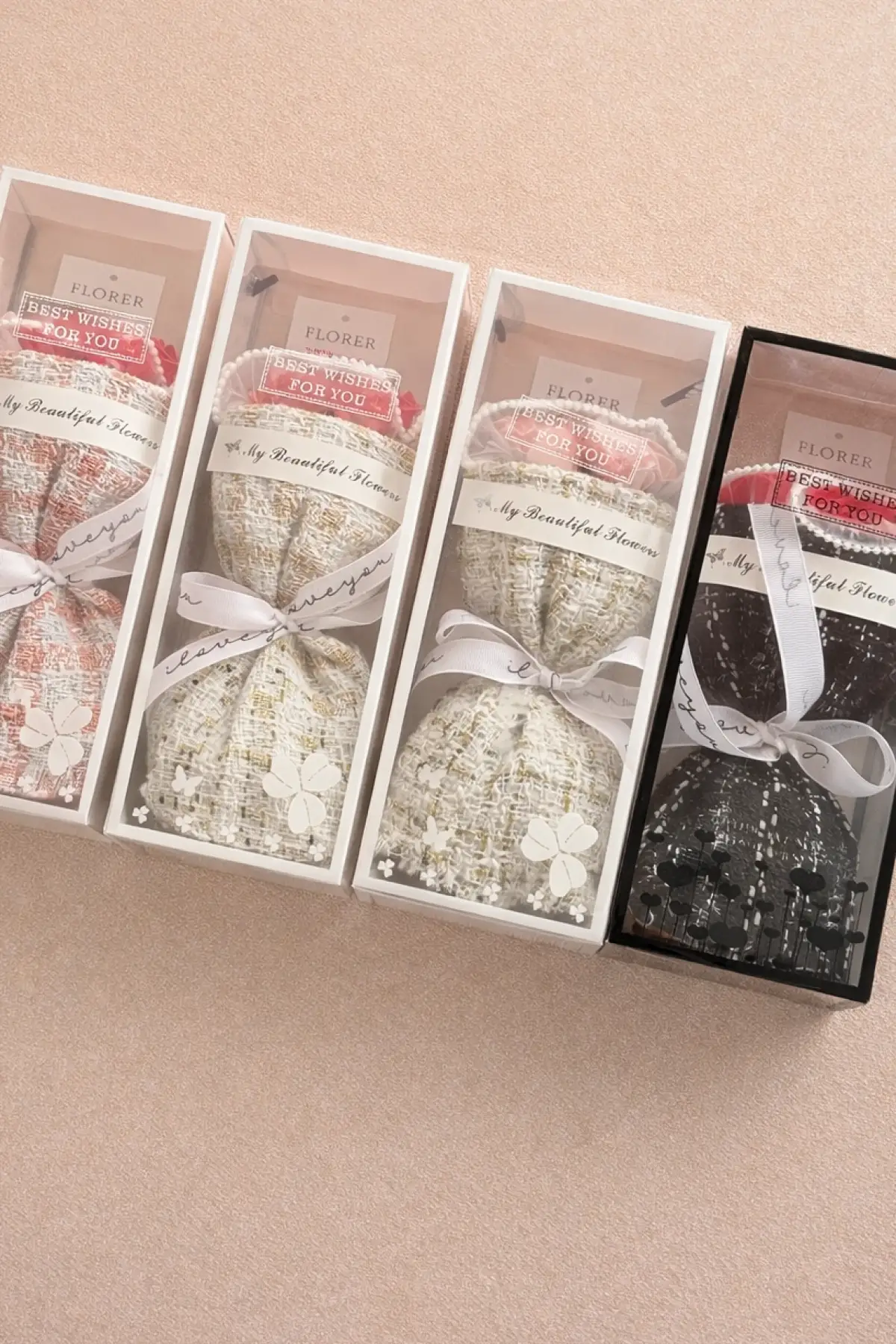 5lü Mini Çiçek Buketi Hediye Kutusu