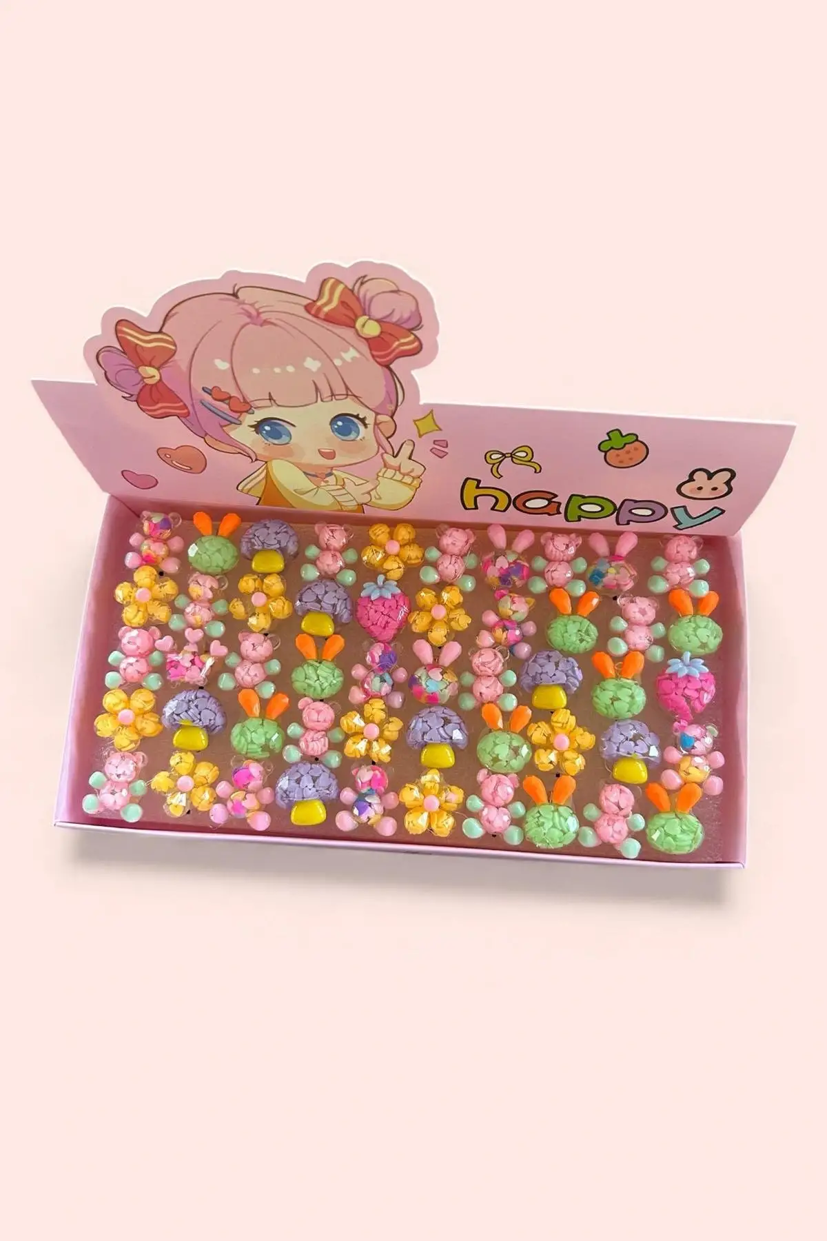 50 Adet Karışık Figürlü Işıklı Yüzük Set