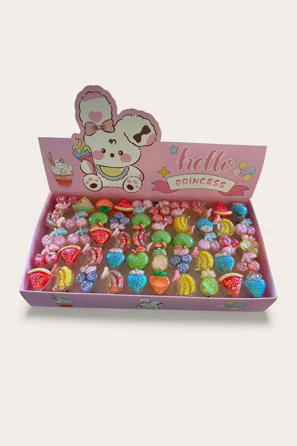 50 Adet Karışık Figürlü Işıklı Yüzük Set