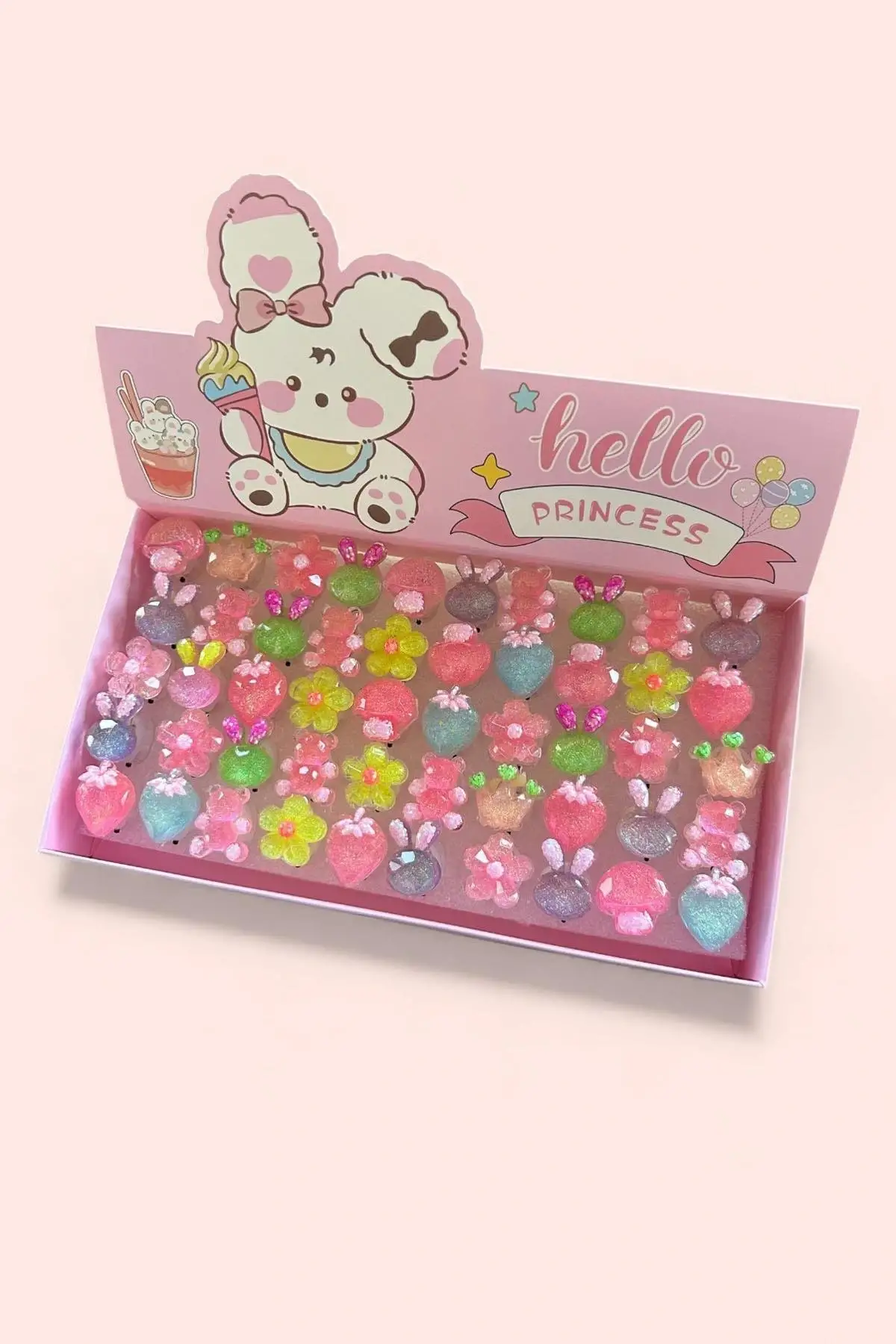 50 Adet Karışık Figürlü Işıklı Yüzük Set