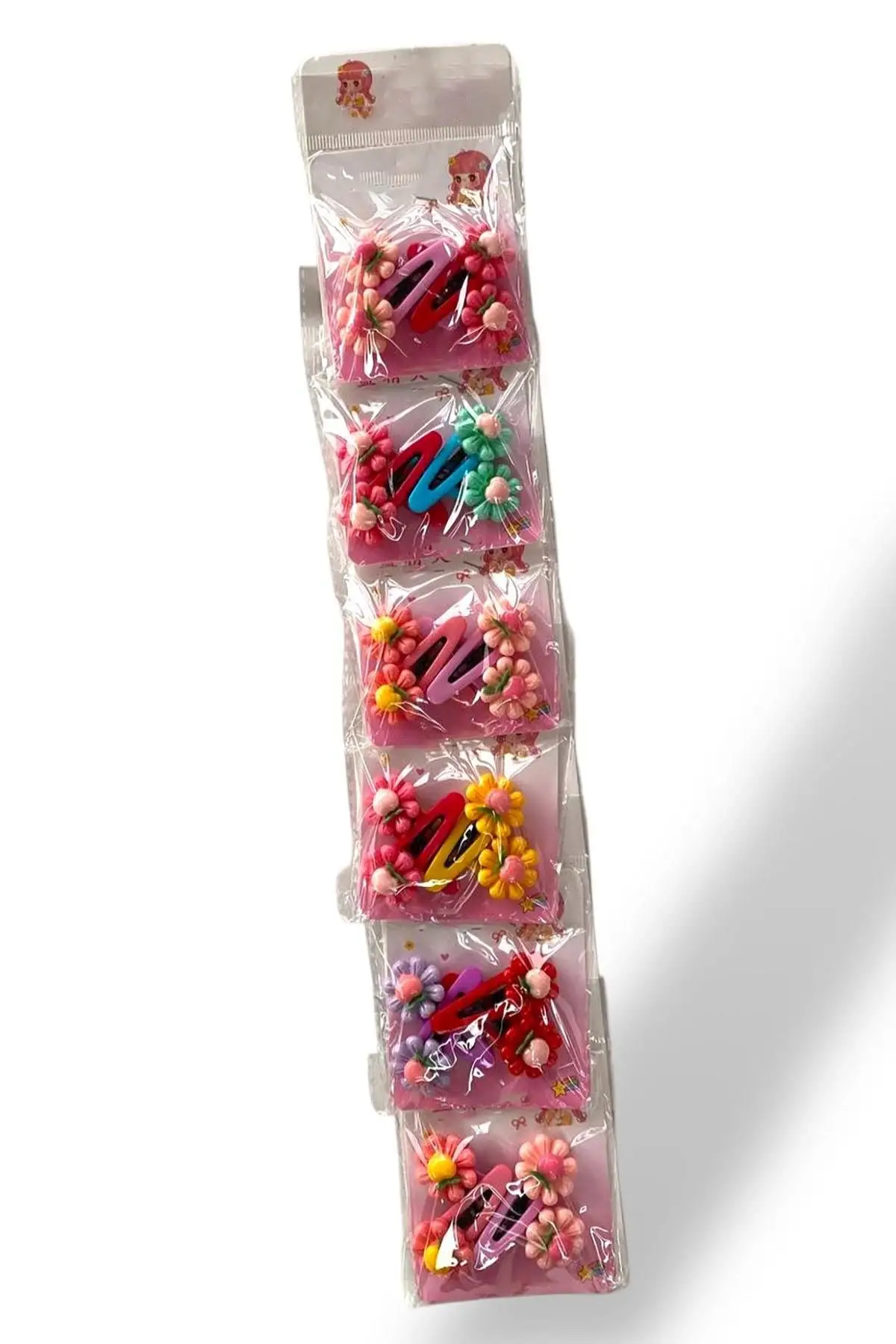 6lı Karışık Renk Karışık Figürlü Yan Toka Set