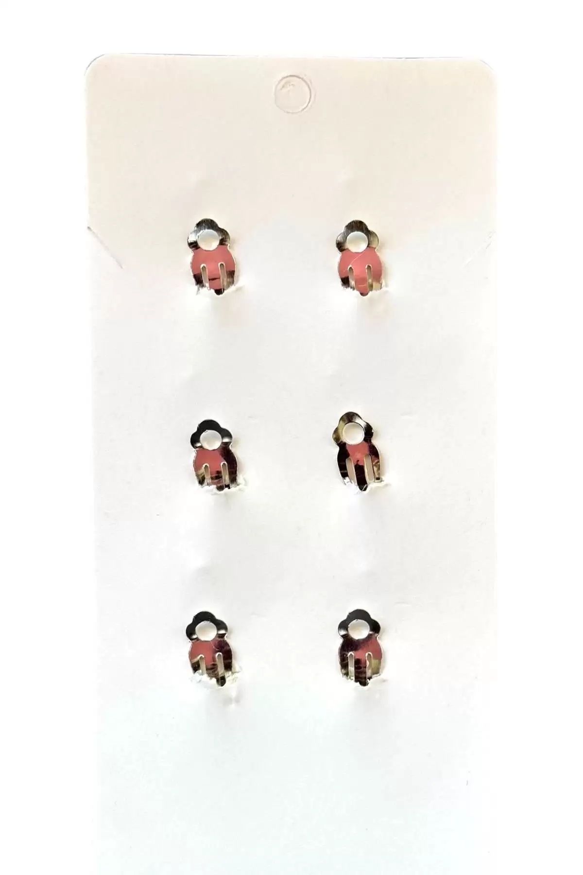 6lı Karışık Renk Ve Figürlü Deliksiz Çocuk Küpe Set