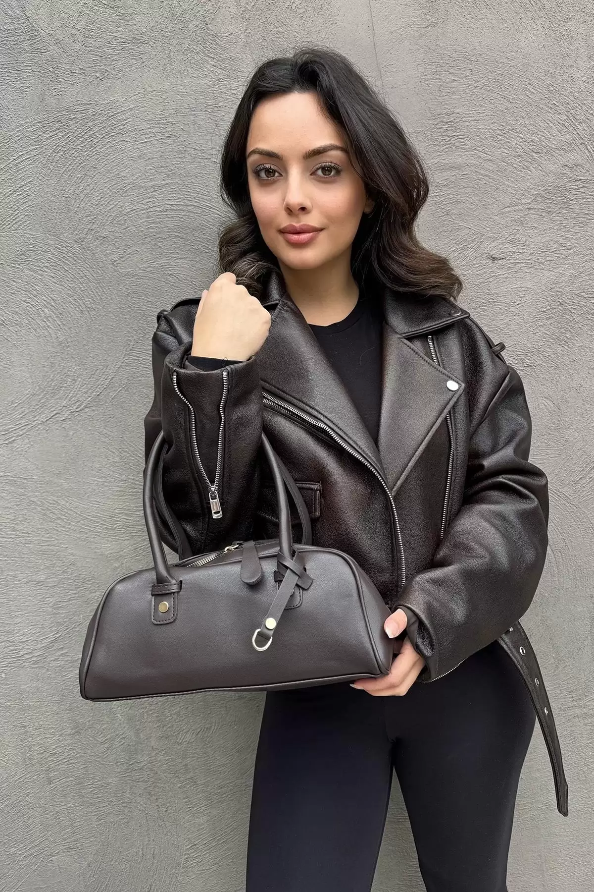 Acı Kahve Renk Kadın Deri Çanta