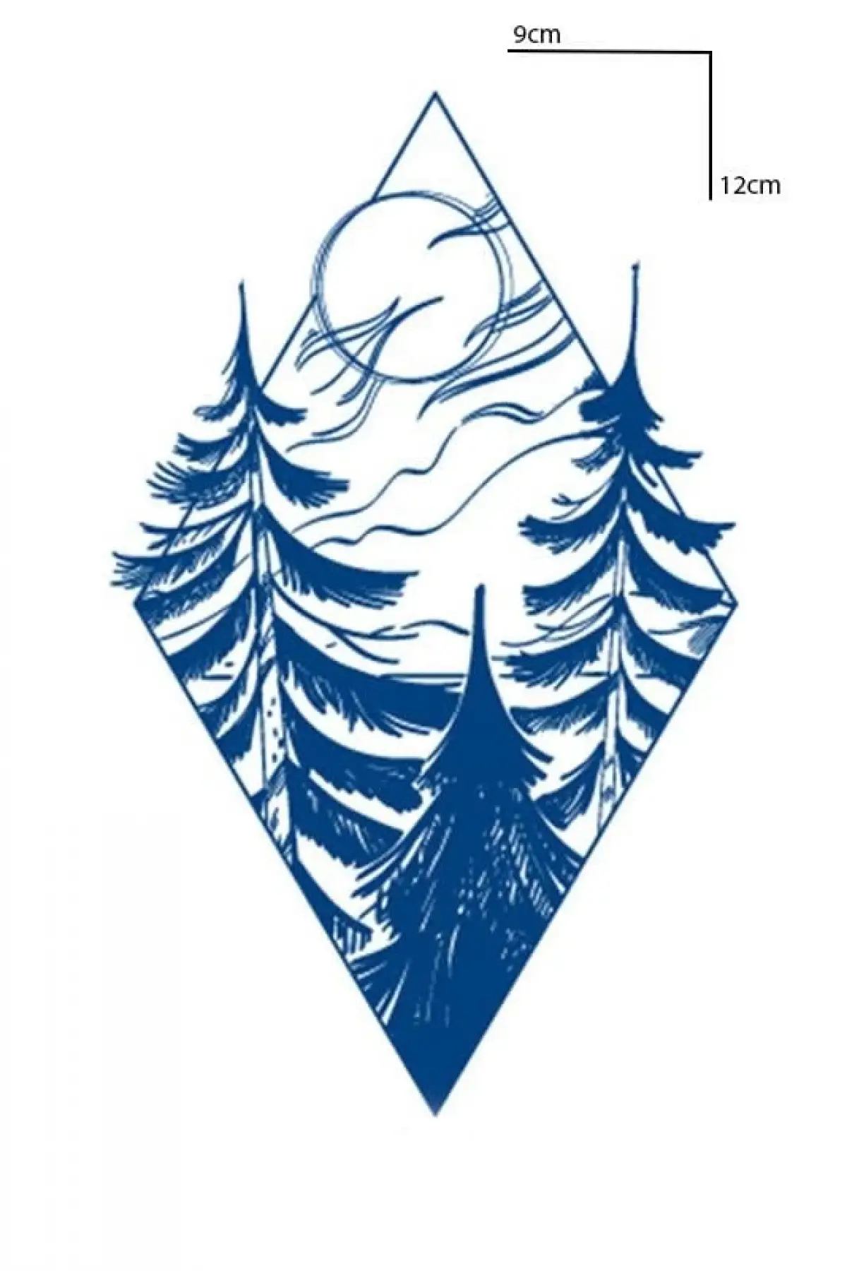 Ağaç Figürlü 12 Saat Sonra Kararan Geçici Mini Dövme Tattoo