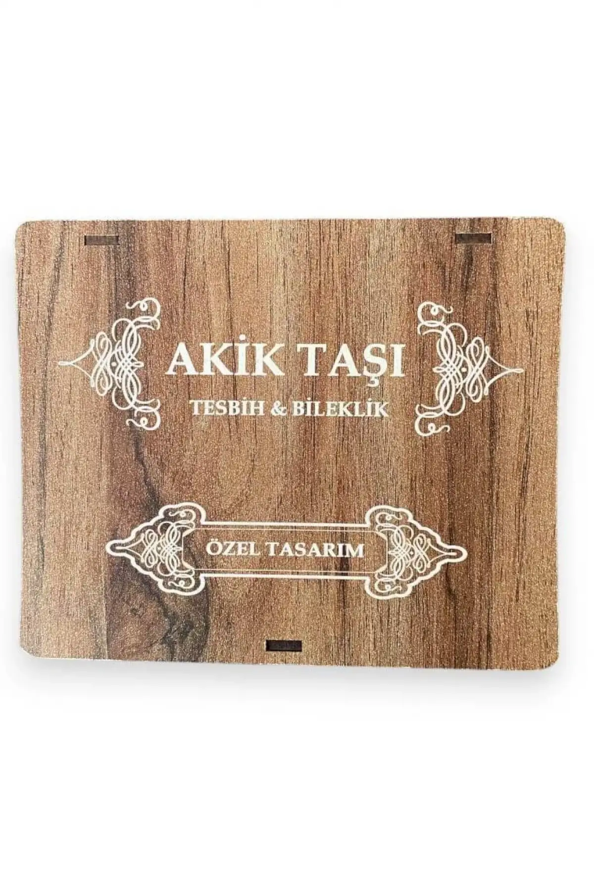 Ahşap Kutuda Akik Taşı Seti Tesbih / Bileklik