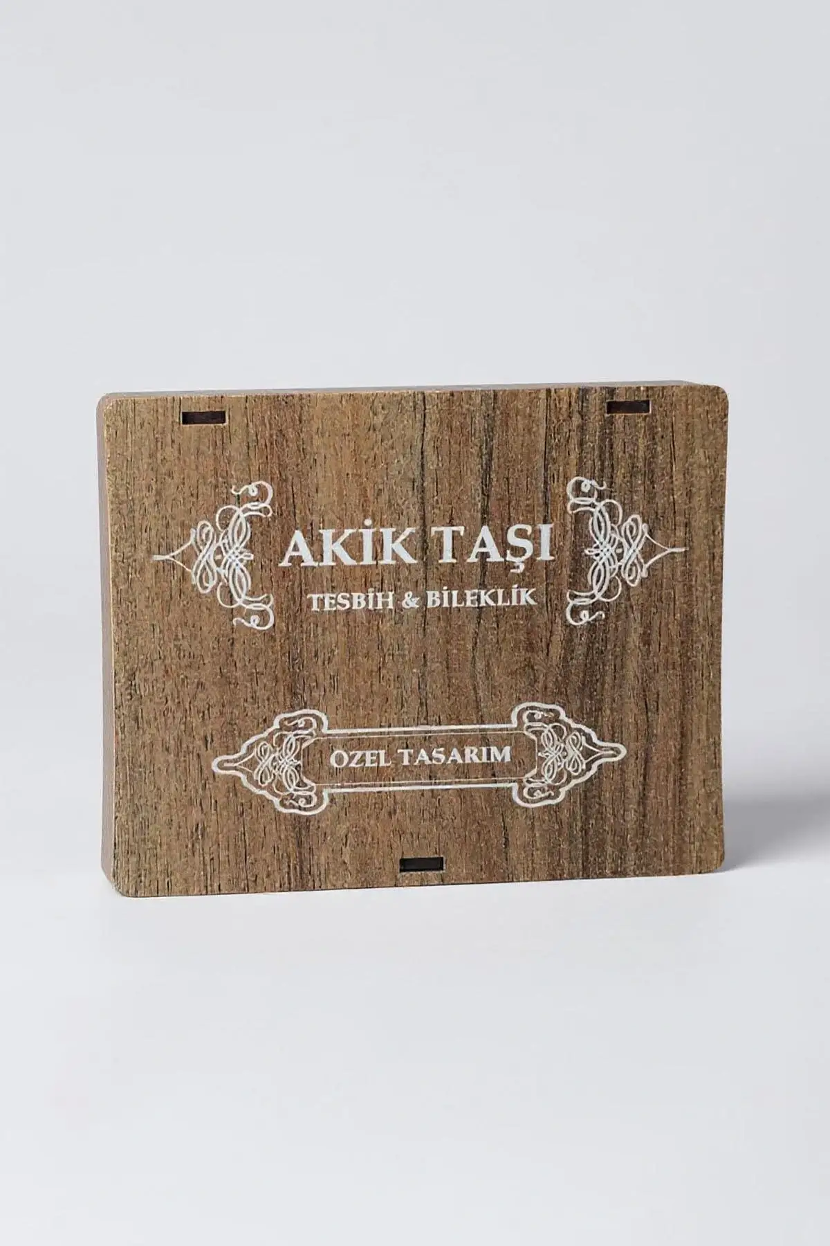 Ahşap Kutuda Akik Taşı Seti Tesbih / Bileklik