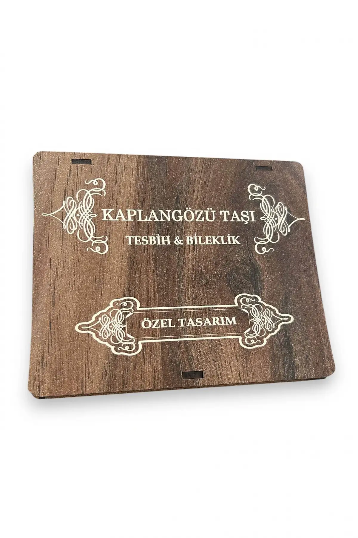 Ahşap Kutuda Kaplangözü Taşı Seti Tesbih / Bileklik