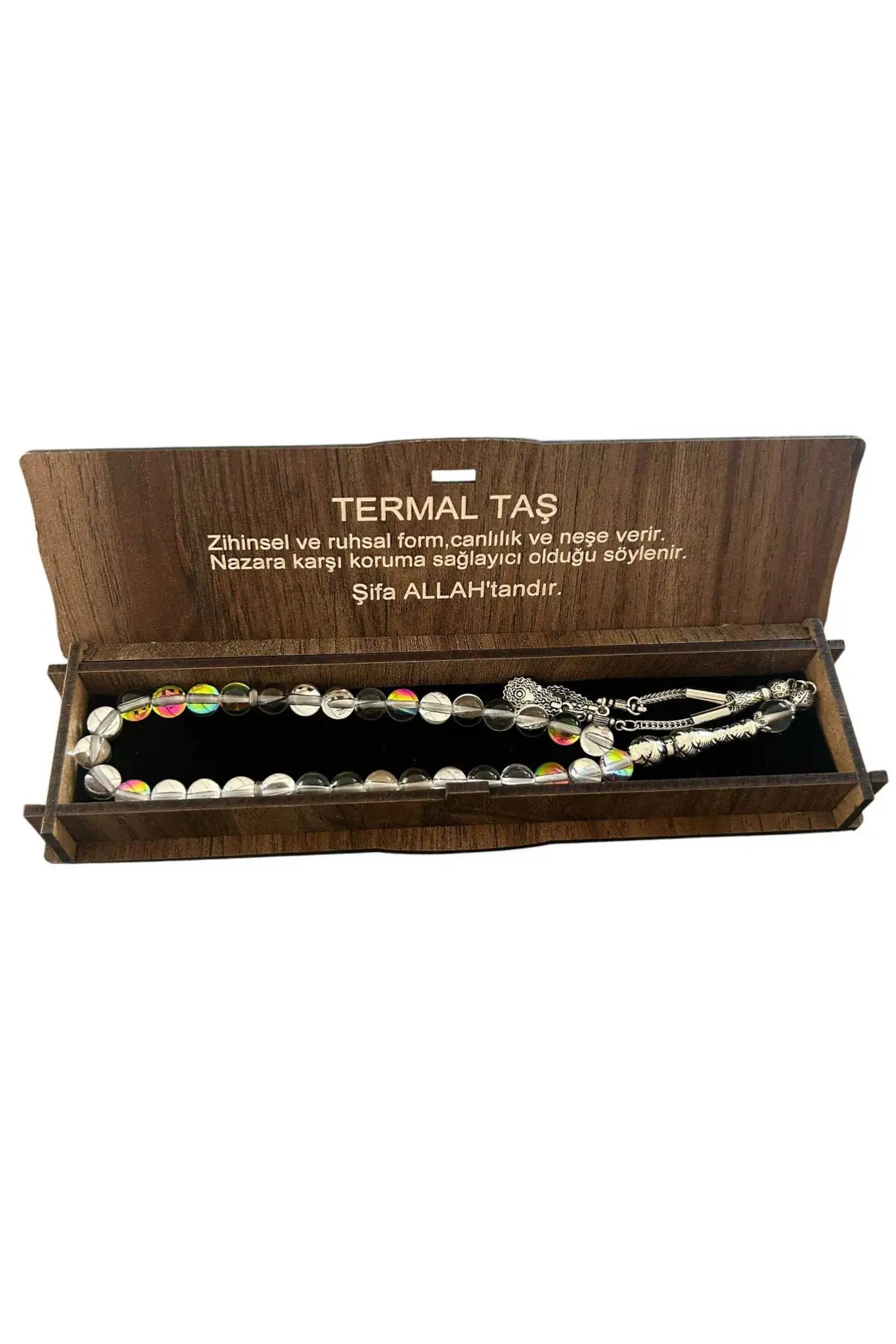 Ahşap Kutulu Termal Taşı Tesbih