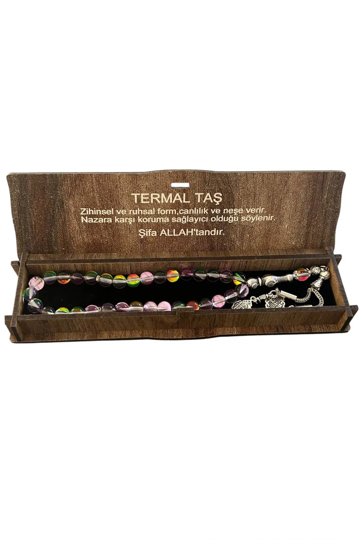 Ahşap Kutulu Termal Taşı Tesbih