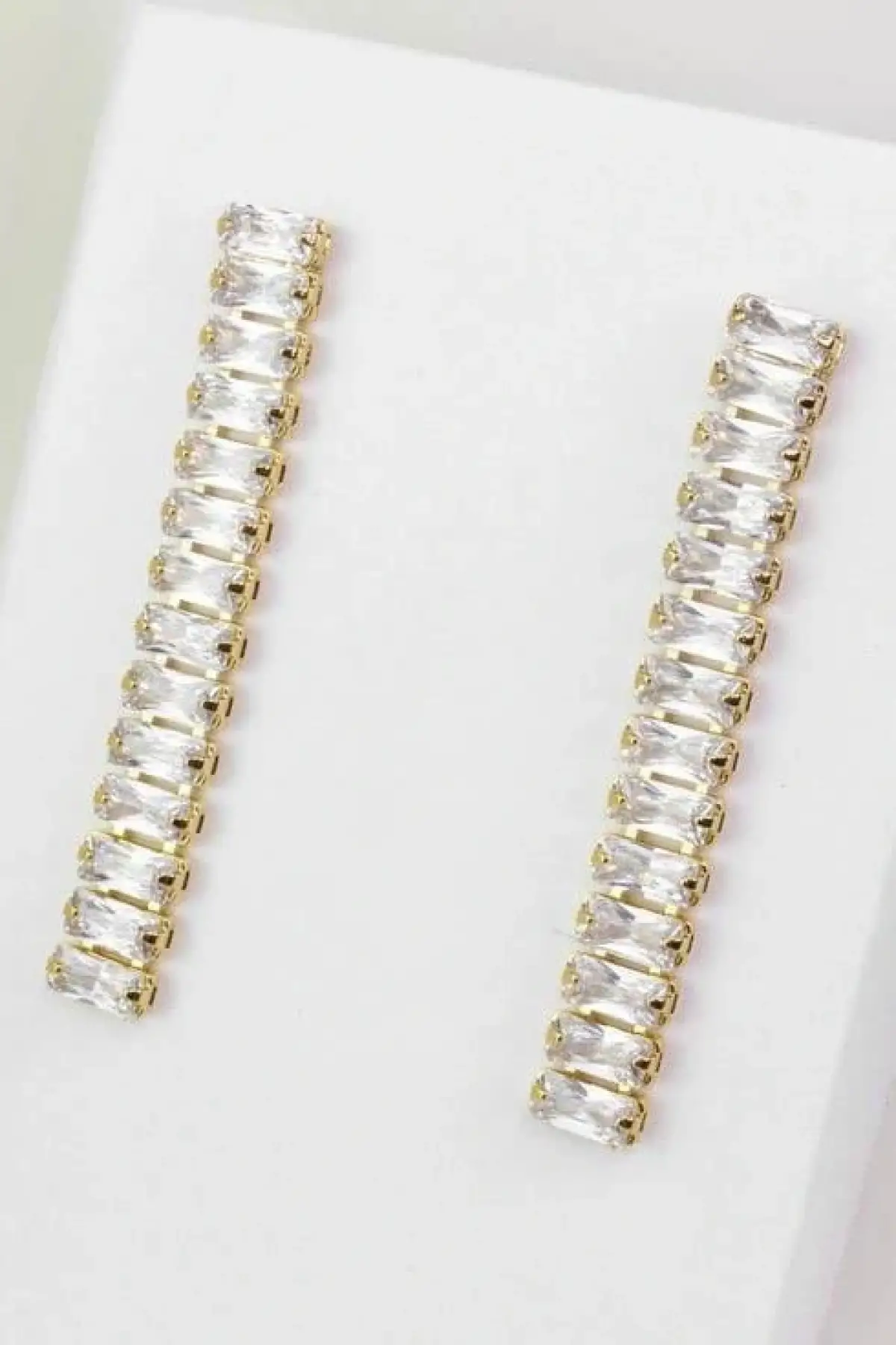 Altın Renk 14K Altın Kaplama Su Yolu Küpe (Çift)