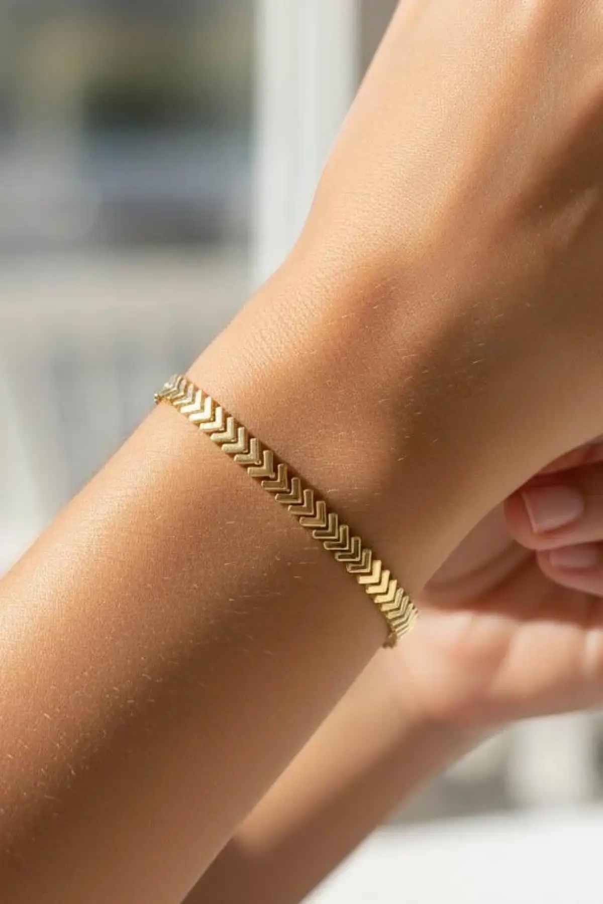 Altın Renk 14K Altın Kaplama VİP Bileklik