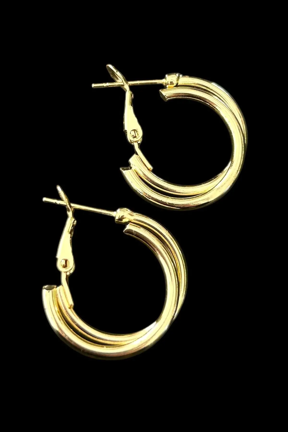 Altın Renk 15MM Halka Küpe (Çift)